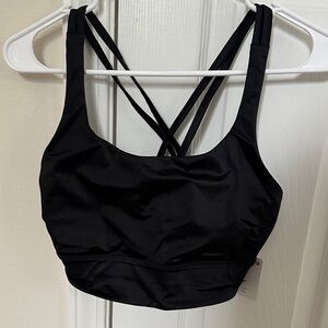 lululemon Energy LL sports Bra - Black Satin Shine